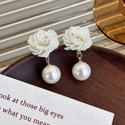 1 Pair Elegant Glam Luxurious Flower Resin Drop Earrings Ear Studs