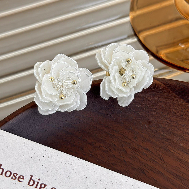 1 Pair Elegant Glam Luxurious Flower Resin Drop Earrings Ear Studs