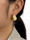 1 Pair IG Style Simple Style Water Droplets Solid Color Stainless Steel 18K Gold Plated Ear Studs