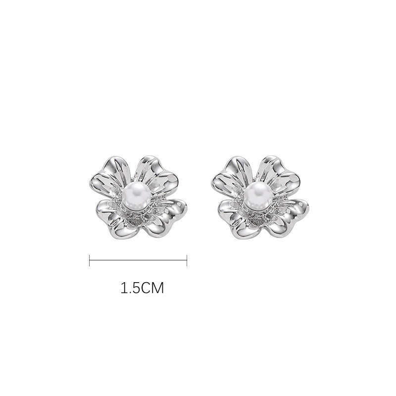 Elegant Simple Style Flower Alloy Copper Plating Women's Earrings Necklace