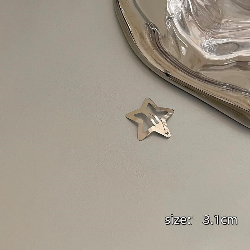 Women'S Casual Simple Style Star Iron Plating Hair Clip