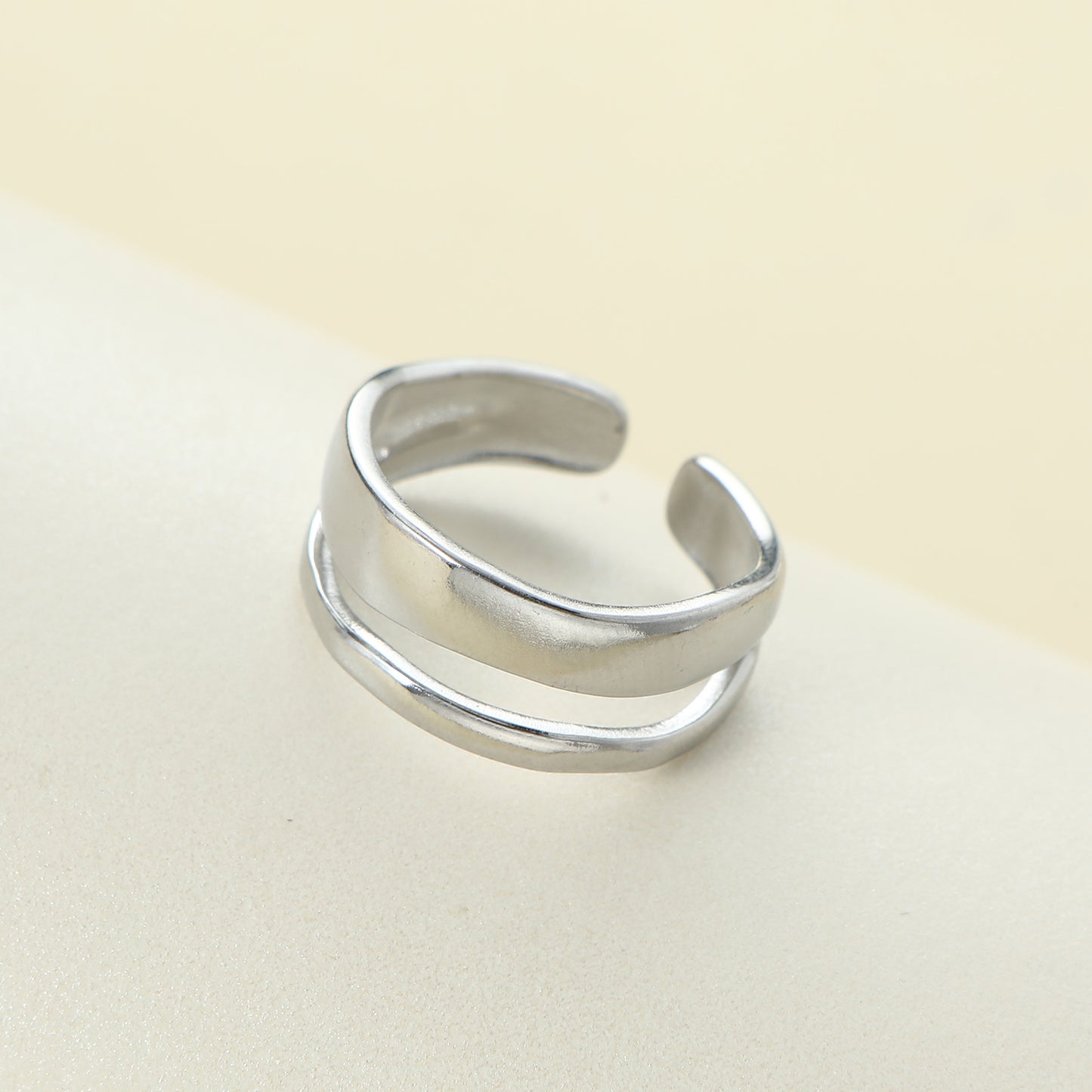 Titanium Steel Casual Simple Style Geometric Open Rings