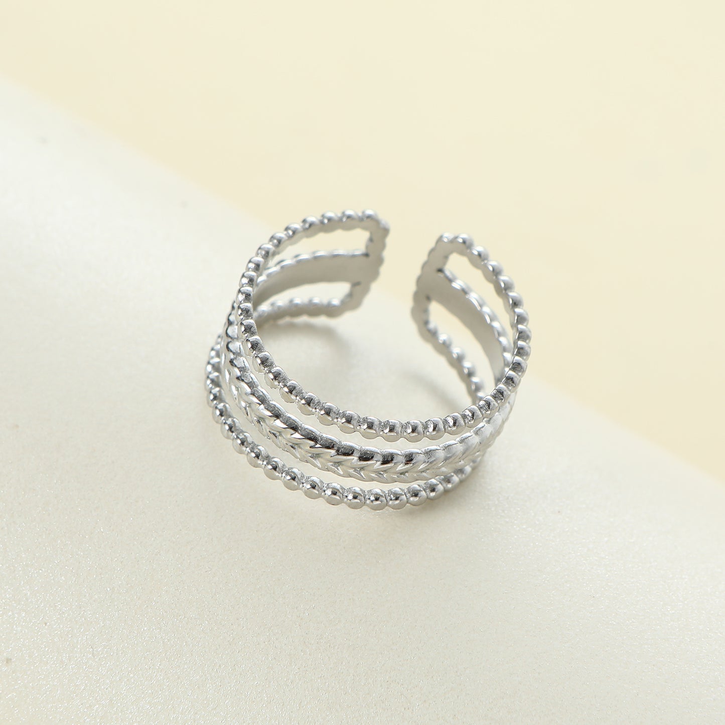 Titanium Steel Casual Simple Style Geometric Open Rings