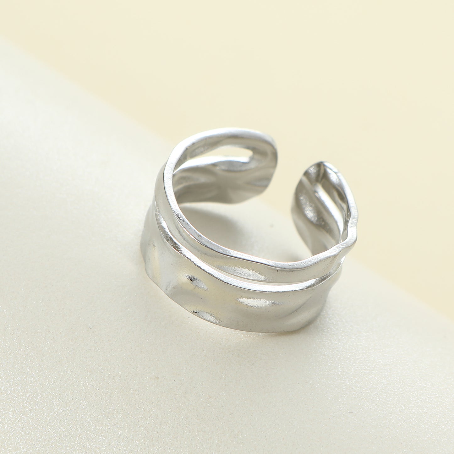 Titanium Steel Casual Simple Style Geometric Open Rings