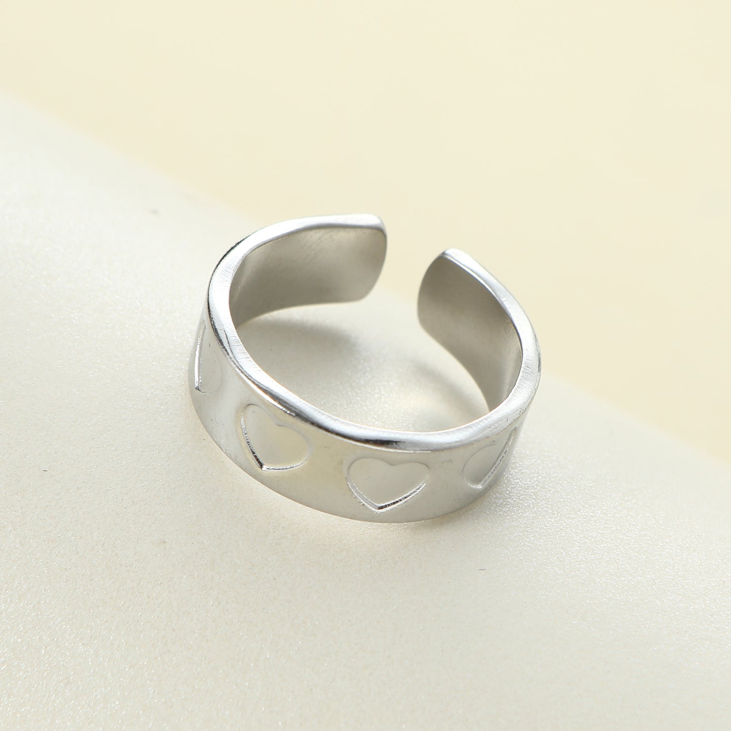 Titanium Steel Casual Simple Style Geometric Open Rings