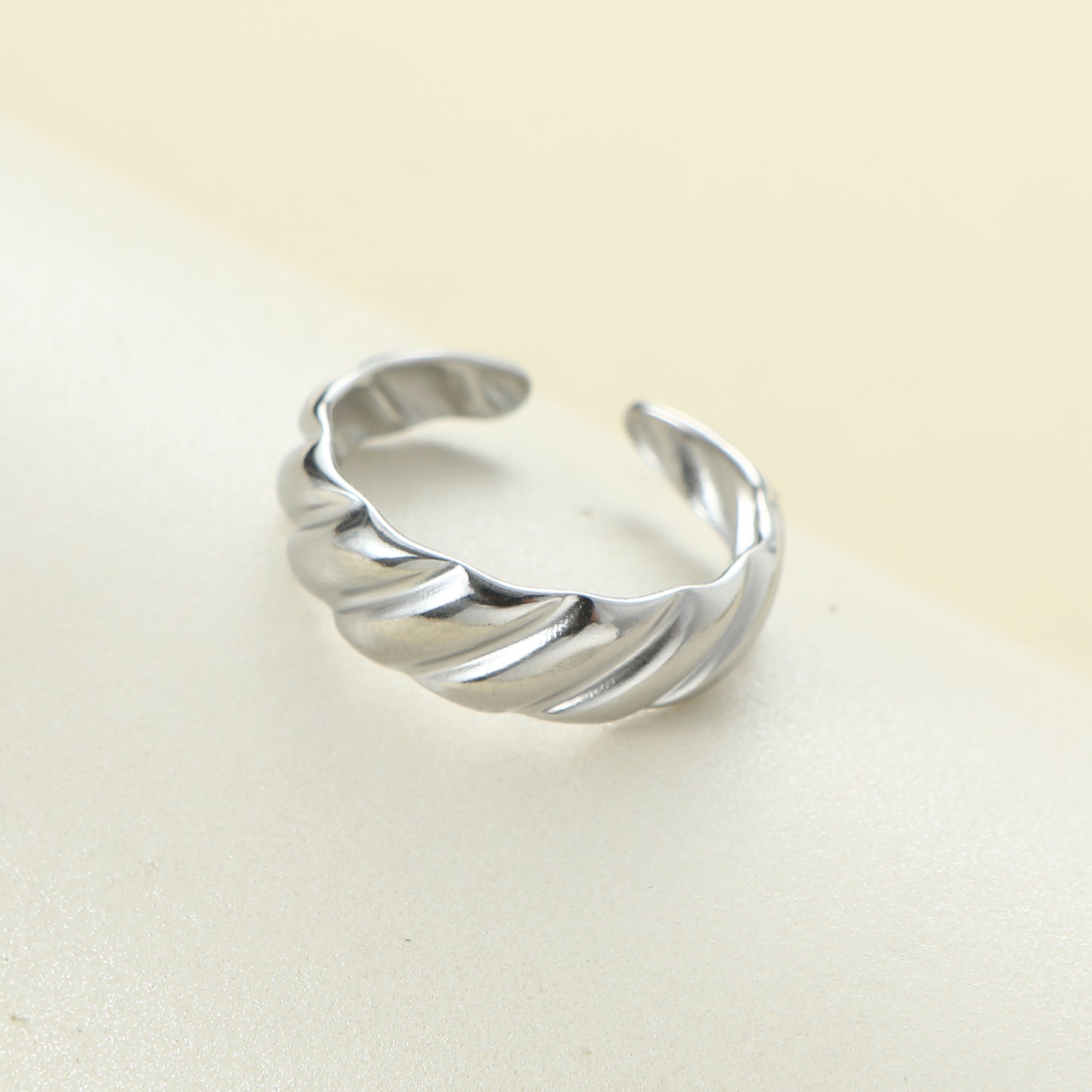 Titanium Steel Casual Simple Style Geometric Open Rings