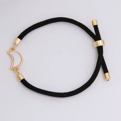 Simple Style Classic Style Moon Nylon Shell Copper Plating 18K Gold Plated Eid Al-Fitr Women's Bracelets