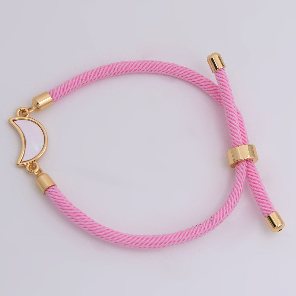 Simple Style Classic Style Moon Nylon Shell Copper Plating 18K Gold Plated Eid Al-Fitr Women's Bracelets