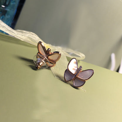1 Pair Commute Butterfly Plating Inlay Copper Zircon 18K Gold Plated Ear Studs