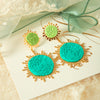 1 Pair Vacation Sweet Sun Plating Stainless Steel Raffia Gold Plated Drop Earrings