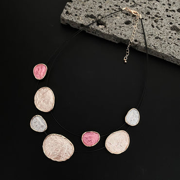 IG Style Simple Style Geometric Alloy Zinc Alloy Irregular Enamel Women's Necklace