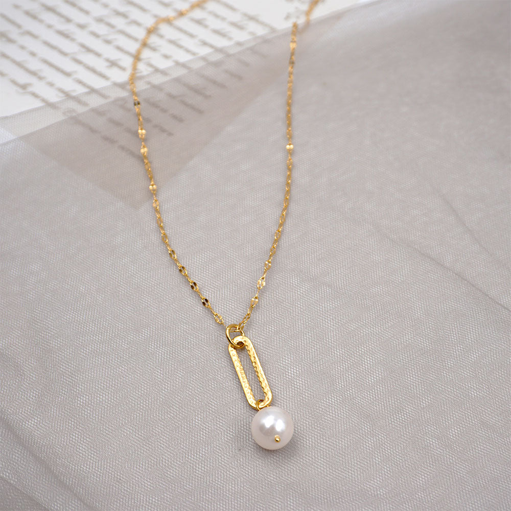 Titanium Steel Gold Plated Casual Simple Style Round Plating Pendant Necklace