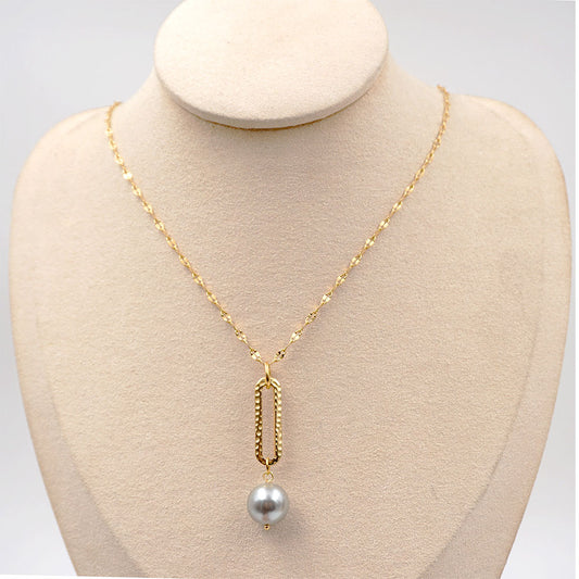 Titanium Steel Gold Plated Casual Simple Style Round Plating Pendant Necklace