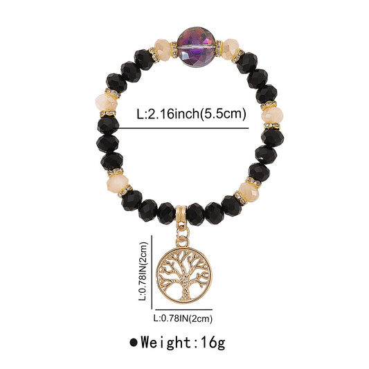 Pastoral Life Tree Artificial Crystal Women's Bracelets