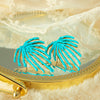 1 Pair Casual Vacation Leaves Fireworks Plating Hollow Out Stainless Steel Gold Plated Ear Studs