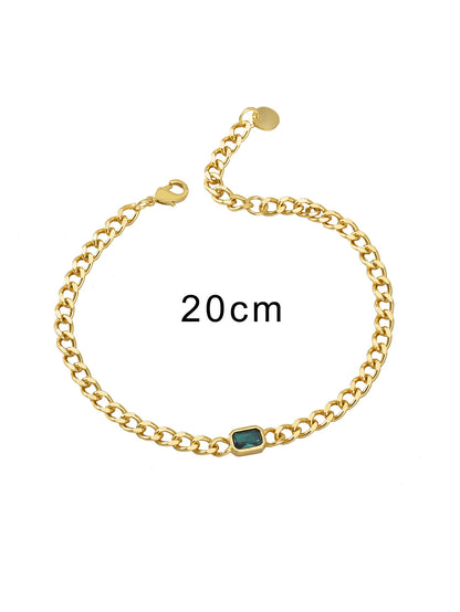 Copper 18K Gold Plated Simple Style Classic Style Solid Color Plating Inlay Zircon Jewelry Set
