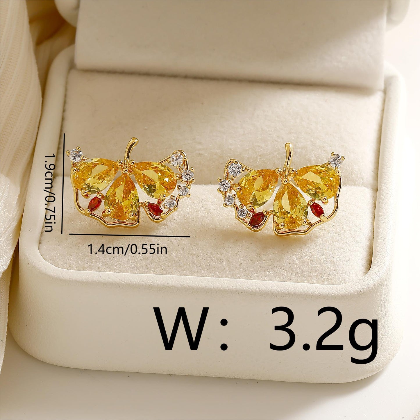 1 Pair Fairy Style Sweet Maple Leaf Plating Copper 18K Gold Plated Ear Studs