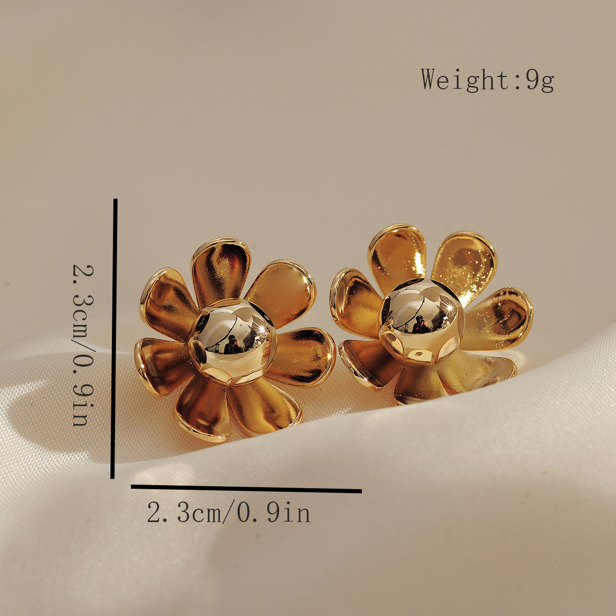 1 Pair Simple Style Classic Style Flower Plating Inlay Copper Pearl Gold Plated Ear Studs