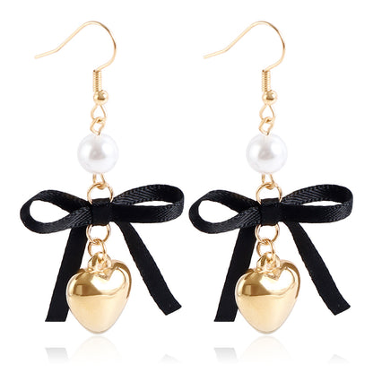 Elegant Bow Knot Alloy Inlay Pearl Gold Plated Women's Jewelry Set