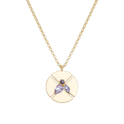 Simple Style Classic Style Solid Color Alloy Plating Inlay Rhinestones Women's Pendant Necklace