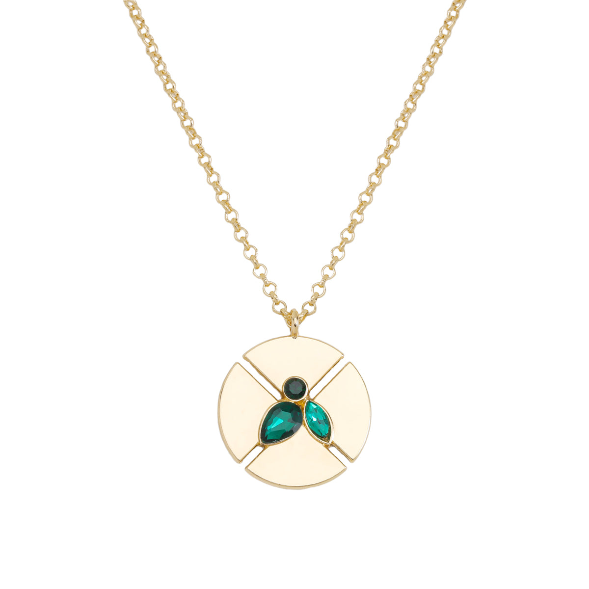 Simple Style Classic Style Solid Color Alloy Plating Inlay Rhinestones Women's Pendant Necklace