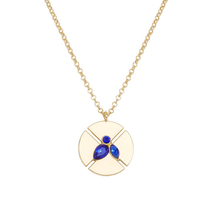 Simple Style Classic Style Solid Color Alloy Plating Inlay Rhinestones Women's Pendant Necklace