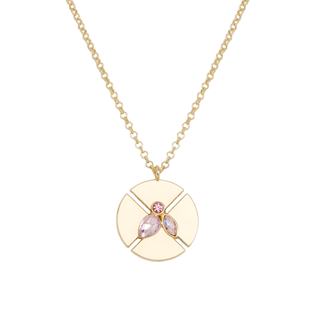 Simple Style Classic Style Solid Color Alloy Plating Inlay Rhinestones Women's Pendant Necklace