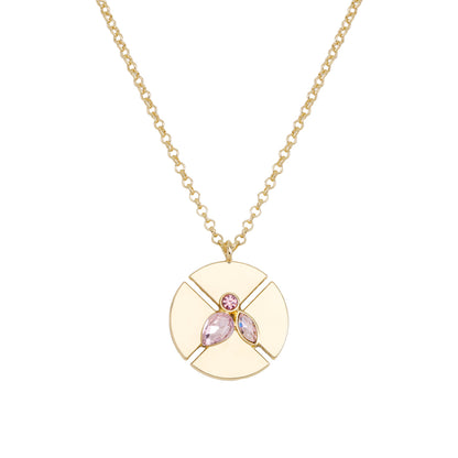 Simple Style Classic Style Solid Color Alloy Plating Inlay Rhinestones Women's Pendant Necklace