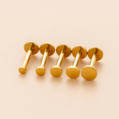 1 Piece Ear Cartilage Rings & Studs Simple Style Geometric Round Stainless Steel Plating Ear Cartilage Rings & Studs