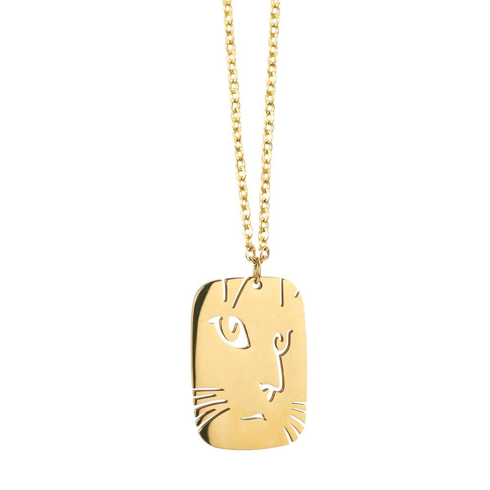 Stainless Steel 18K Gold Plated Simple Style Animal Letter Hollow Out Necklace