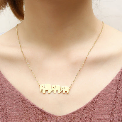 Stainless Steel 18K Gold Plated Simple Style Animal Letter Hollow Out Necklace