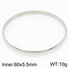 Simple Style Round Stainless Steel 18K Gold Plated Bangle In Bulk