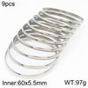 Simple Style Round Stainless Steel 18K Gold Plated Bangle In Bulk