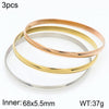 Simple Style Round Stainless Steel 18K Gold Plated Bangle In Bulk