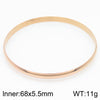 Simple Style Round Stainless Steel 18K Gold Plated Bangle In Bulk