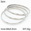 Simple Style Round Stainless Steel 18K Gold Plated Bangle In Bulk