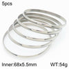 Simple Style Round Stainless Steel 18K Gold Plated Bangle In Bulk