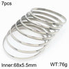 Simple Style Round Stainless Steel 18K Gold Plated Bangle In Bulk