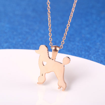 Stainless Steel 18K Gold Plated Simple Style Animal Letter Hollow Out Necklace