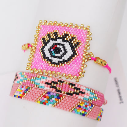IG Style Geometric Eye Glass Knitting Women's Bracelets