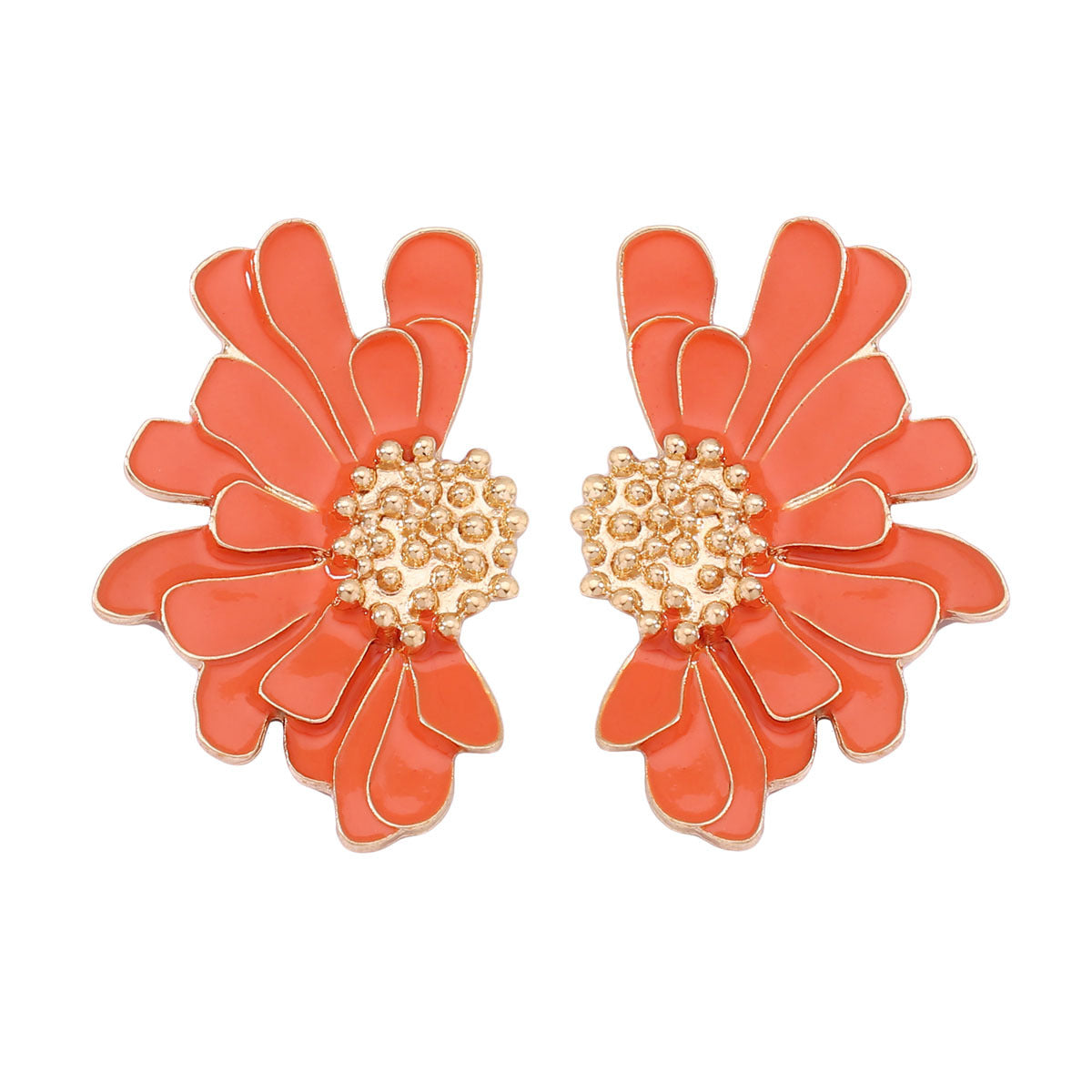 1 Pair Sweet Flower Enamel Plating Alloy Ear Studs