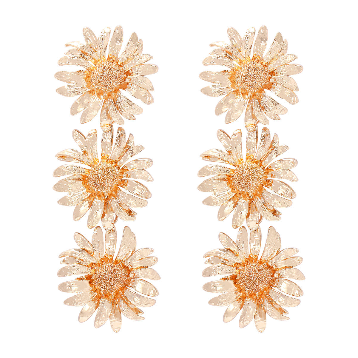 IG Style Exaggerated Flower Alloy Plating Women's Earrings Necklace