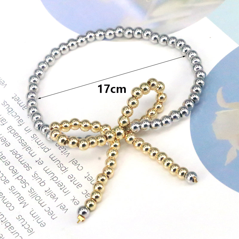 Copper 18K Gold Plated Silver Plated Vintage Style Simple Style Bow Knot Plating Bracelets