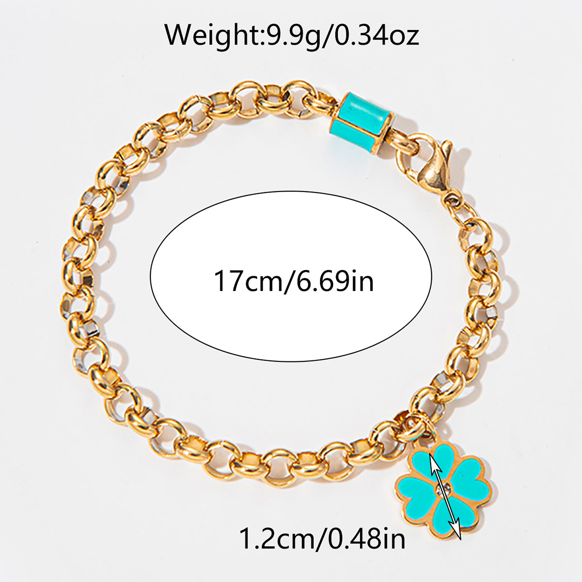 Stainless Steel Gold Plated Vacation Geometric Flower Patchwork Bracelets