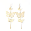 1 Pair Simple Style Classic Style Butterfly Plating Copper Gold Plated Rhodium Plated Drop Earrings