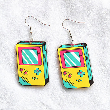 1 Pair Cute Funny Geometric Rubik'S Cube Arylic Alloy Drop Earrings