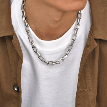 Stainless Steel Rock Simple Style Streetwear Solid Color Bracelets Necklace