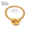 304 Stainless Steel 18K Gold Plated Simple Style Polishing Plating Inlay Sun Zircon Bracelets