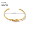 Stainless Steel 18K Gold Plated Simple Style Solid Color Bangle