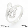 Stainless Steel Simple Style Snake Open Rings